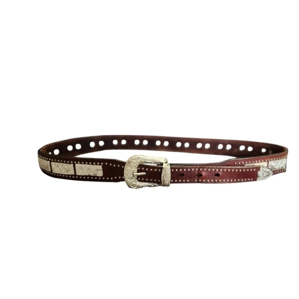 Western Belt Leather Brown Men's Nocona Size 40